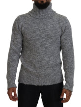 Dolce & Gabbana Gray Wool Knit Turtleneck Pullover Sweater -   -  Dolce & Gabbana.